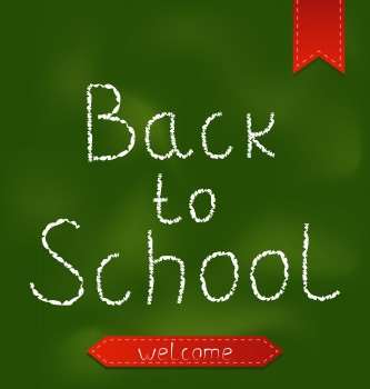 Illustration Back to school background with ribbons - vector